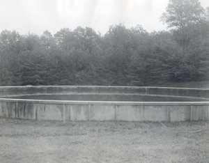 Valley View reservoir prior to construction of the protective dome cover.